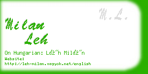 milan leh business card